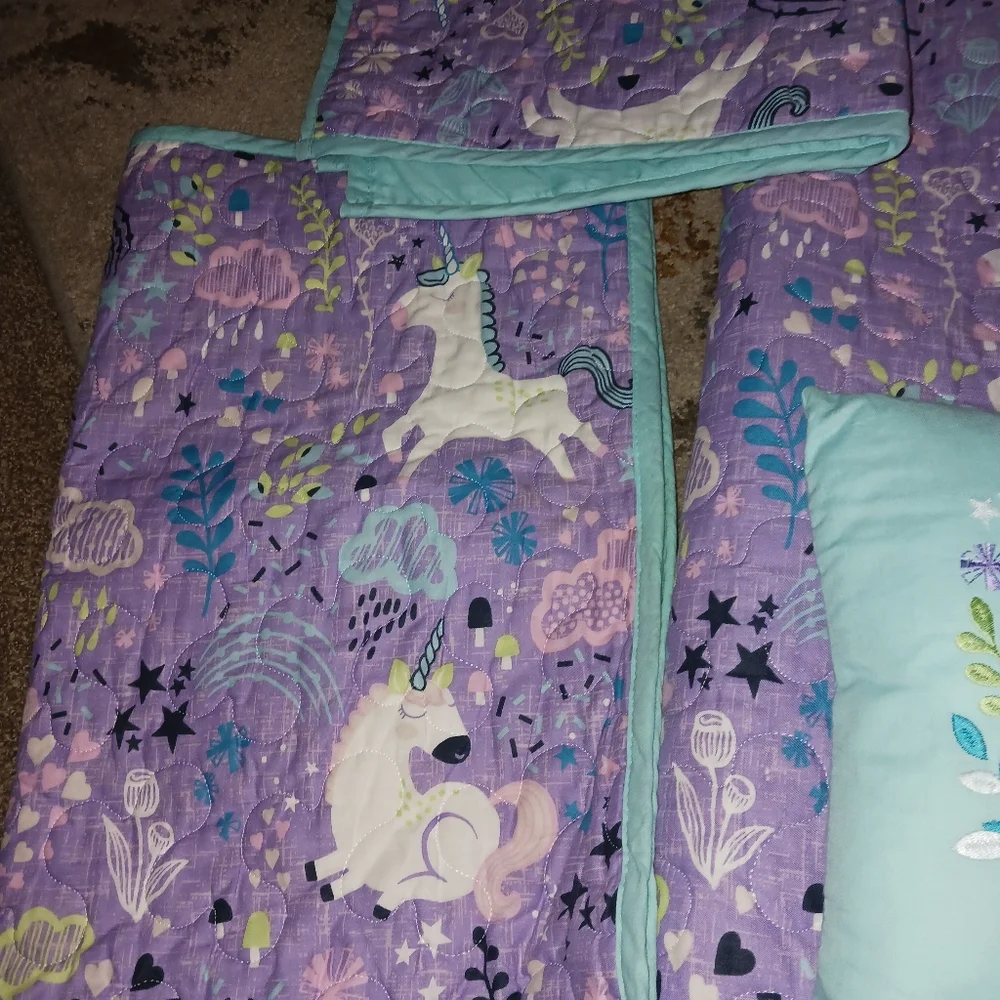 Unicorn Dreams Purple and Blue Daybed Bedding Set